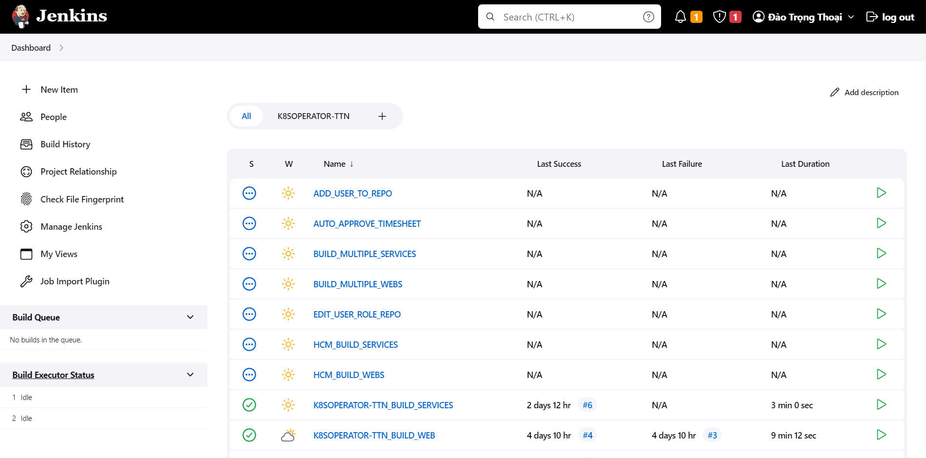 Screenshot of web app
